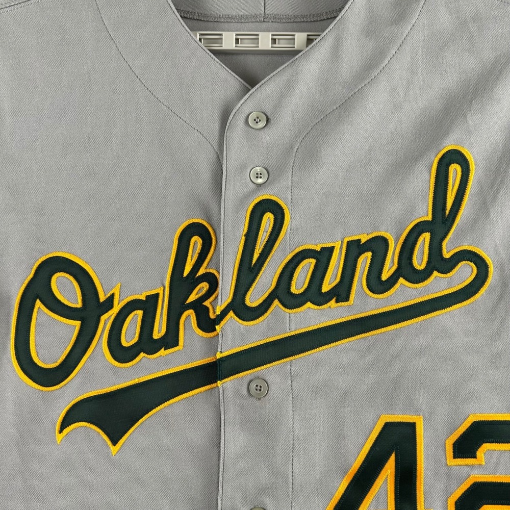 Majestic Oakland Athletics Team Issue Jersey Mens 48 MLB Jackie Robinson Day 42 - Picture 4 of 9